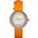 Hermes Classic MOP Dial Orange Leather Bracelet 801390