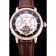 Patek Philippe Classic Tourbillon Power Reserve Black And White Dial Rose Gold Case Brown Leather Strap