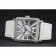 Franck Muller Master Square Diamond Encrusted Stainless Steel Bezel White Croco Bracelet 80284