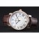Cartier Rotonde White Dial Gold Case Brown Leather Bracelet 1454221