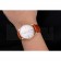 Swiss Rolex Cellini White Dial Roman Numerals Rose Gold Case Light Brown Leather Strap