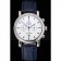 Omega Seamaster Vintage Chronograph White Dial Blue Hour Marks Stainless Steel Case Blue Leather Strap