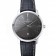 Swiss Vacheron Constantin Patrimony Grey Dial Silver Case Black Leather Bracelet 1454160