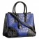 Prada Saffiano Crocodile Leather Black And Blue Bag
