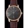 Swiss Vacheron Constantin Patrimony Grey Dial Gold Diamonds Case Brown Leather Bracelet    1454182