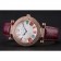 Franck Muller Double Mistery Ronde White Dial Rose Gold Case Plum Leather Strap