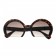 Miu Miu Cut Off Round Havana Frame Sunglasses 308446