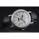 Patek Philippe Perpetual Calendar Retrograde Date White Dial Engraved Silver Case Black Leather Bracelet 1454147