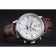 Omega De Ville Moonphase White Dial Silver Case Brown Leather Bracelet  1454226