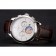Patek Philippe Chronograph White Dial Stainless Steel Case Brown Leather Strap