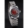 Rolex Datejust Polished Stainless Steel Two Tone Red Dial