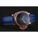 Panerai Radiomir Black Dial Diamond Bezel Rose Gold Case Blue Leather Strap 1453800