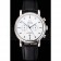 Omega Seamaster Vintage Chronograph White Dial Blue Hour Marks Stainless Steel Case Black Leather Strap