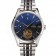 Omega De Ville Moonphase Tourbillon Black Dial Stainless Steel Case Two Tone Black Steel Bracelet