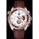 Tag Heuer Carrera Rose Gold Case White Dial Brown Leather Strap 98244