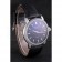 Patek Philipe Calatrava Stainless Steel Ribbed Bezel Black Leather Bracelet 801431