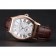 Cartier Tortue Large Date White Dial Gold Case Brown Leather Strap