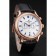 Patek Philippe Chronograph White Dial Blue Markings Rose Gold Case Black Leather Strap