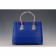 Prada Double Tote Blue With Python Handles
