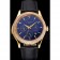 Swiss Patek Philippe Grand Complications Perpetual Calendar Blue Dial Gold Case Diamond Bezel Black Leather Strap