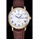 Patek Philippe Calatrava White Dial Blue Roman Numerals Gold Case Brown Leather Bracelet 1454057