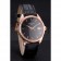 Swiss Patek Philippe Calatrava Black Dial Rose Gold Case Black Leather Strap