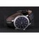 Patek Philipe Calatrava Stainless Steel Ribbed Bezel Black Leather Bracelet 801431