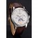Patek Philippe Chronograph White Dial Stainless Steel Case Brown Leather Strap