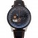 Tag Heuer MikroTimer Black Dial Black Perforated Leather Strap  622072
