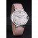 Cartier Ballon Bleu 42mm White Dial Stainless Steel Case Pink Leather Bracelet