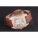 Swiss Cartier Santos Rose Gold with Brown Leather Strap  621522