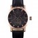 Vacheron Constantin Tourbillon Black Dial Rose Gold Case Black Leather Bracelet