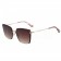 Miu Miu Square Cut Off Brown Frame Sunglasses 308438