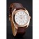 Hermes Dressage White Dial Rose Gold Case Brown Leather Strap