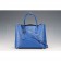 Prada Double Tote Ostrich Leather Bag Blue