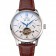 IWC Portofino Tourbillon White Dial Blue Markings Stainless Steel Case Brown Leather Strap