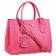 Prada Double Tote Pebbled Leather Fuchsia   18927298