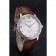 Patek Philippe Calatrava Date White Embossed Dial Stainless Steel Case Brown Leather Strap