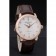 Patek Philippe Swiss Calatrava Ribbed Bezel Grey Dial Brown Leather Strap 7650