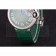 Cartier Ballon Bleu Silver Bezel with Green Dial and Green Leather Band   621553