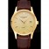Patek Philippe Calatrava Gold Dial Gold Case Brown Leather Strap  622846