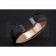 Rolex Black Leather with Rose Gold Clasp Bracelet  622498