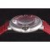 Cartier Ballon Bleu Silver Bezel with Red Dial and Red Leather Band   621556