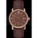Cartier Ronde Solo Brown Dial Diamond Hour Marks And Bezel Rose Gold Case Brown Leather Strap