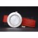 Hermes Classic MOP Dial Red Leather Strap