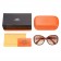 Hermes Oversized Round Frame Brown Sunglasses 308099