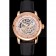 Swiss Piaget Altiplano Skeleton Dial With Diamonds Rose Gold Case Black Leather Strap