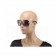 Hermes Oversized Round Frame Black Sunglasses with Metal Carriage Detail 308106