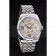 Rolex Swiss DateJust Stainless Steel Ribbed Bezel Flower Silver Dial 42001