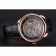 Swiss Hermes Arceau Skeleton Black Dial Brown Hands Rose Gold Case Black Leather Strap